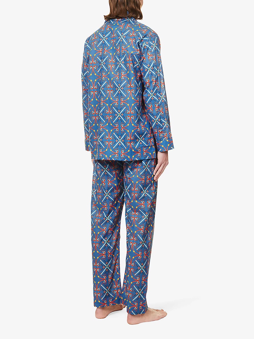 Ledbury geometric-print cotton pyjama set - 3