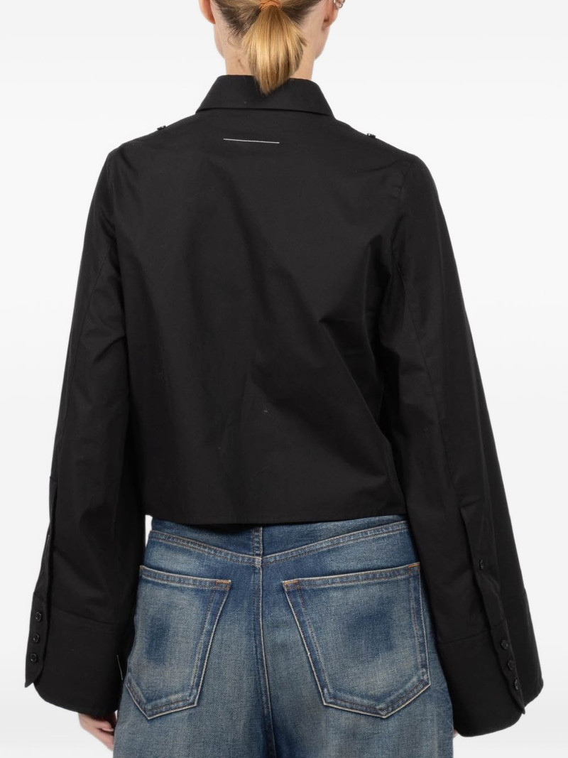 bell-sleeve cropped shirt 5