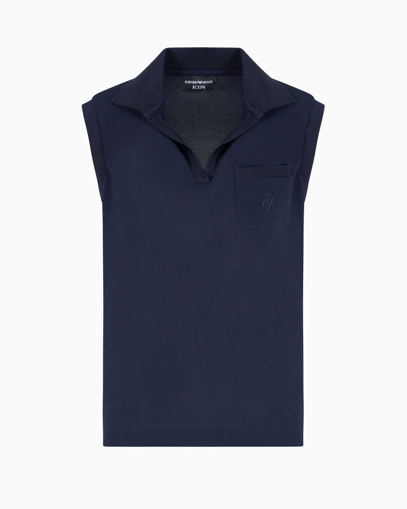 ICON MICRO PIQUÉ CRÊPE JERSEY TOP 1