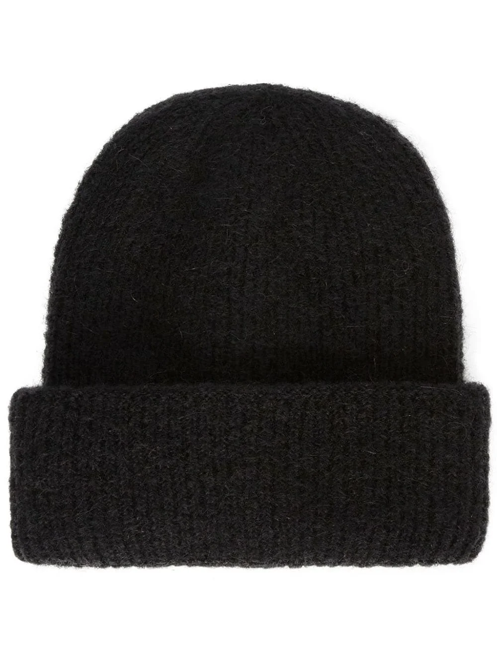 turn-up knitted beanie - 1