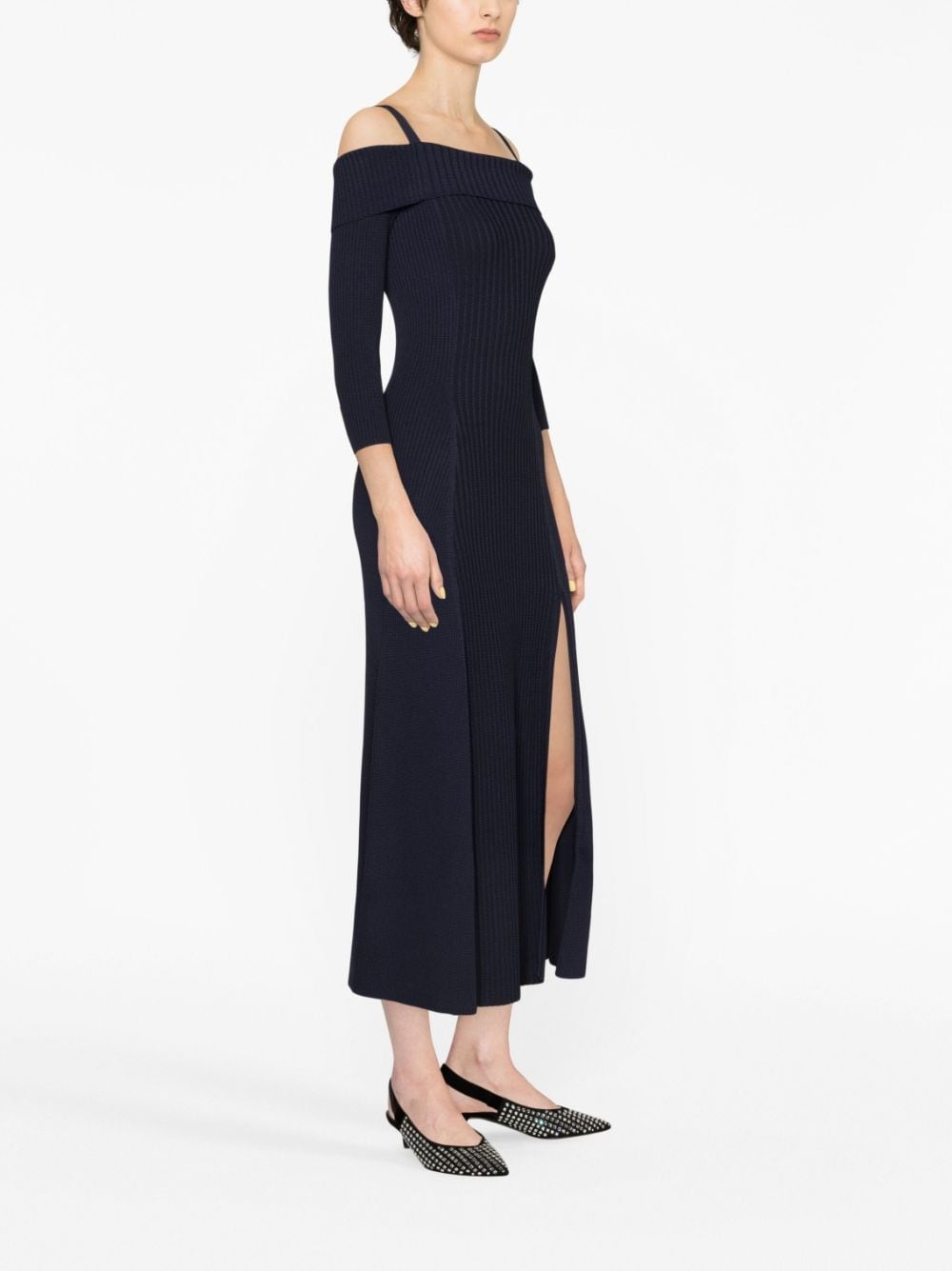 off-shoulder midi dress - 3