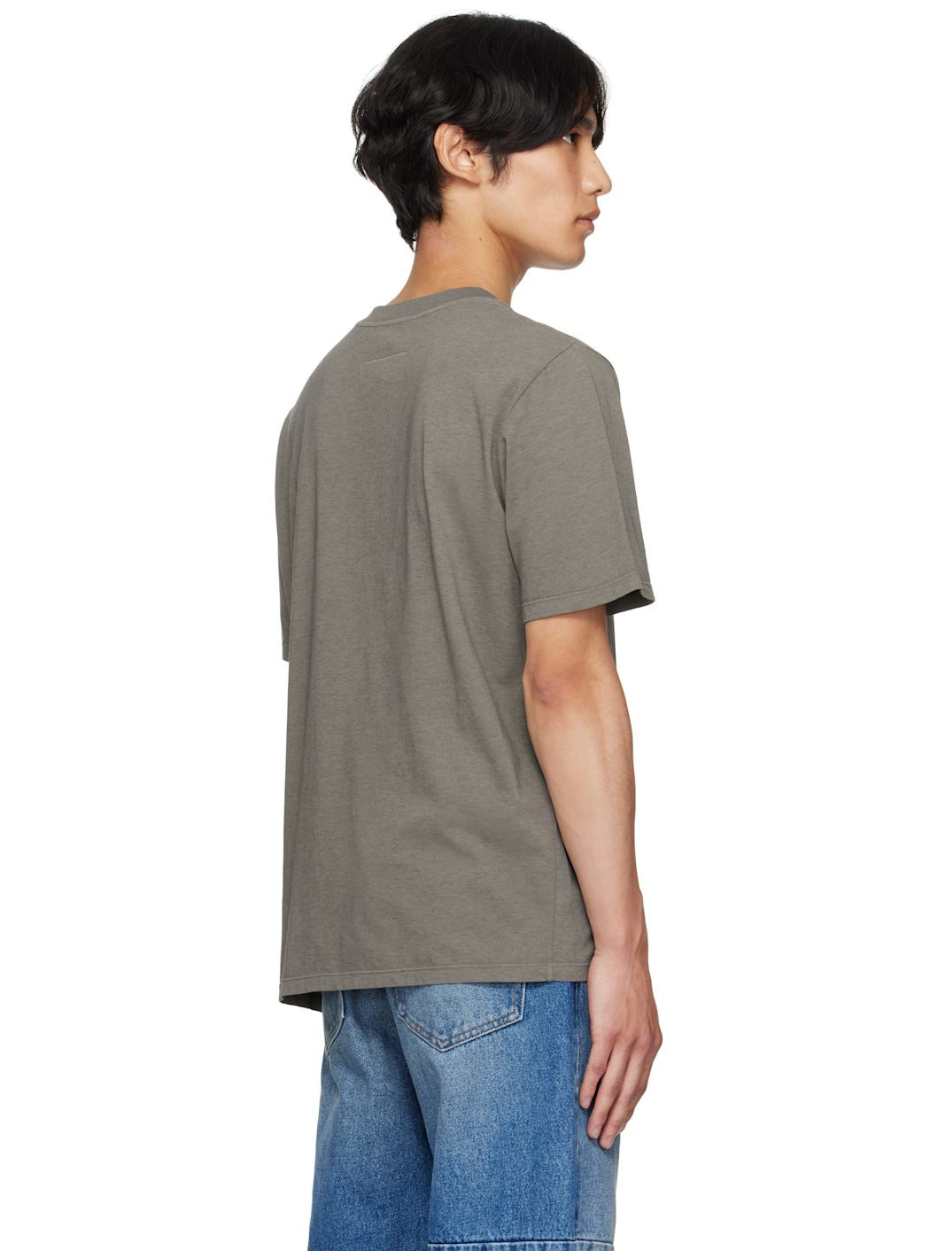 Taupe Logo Patch T-shirt - 3