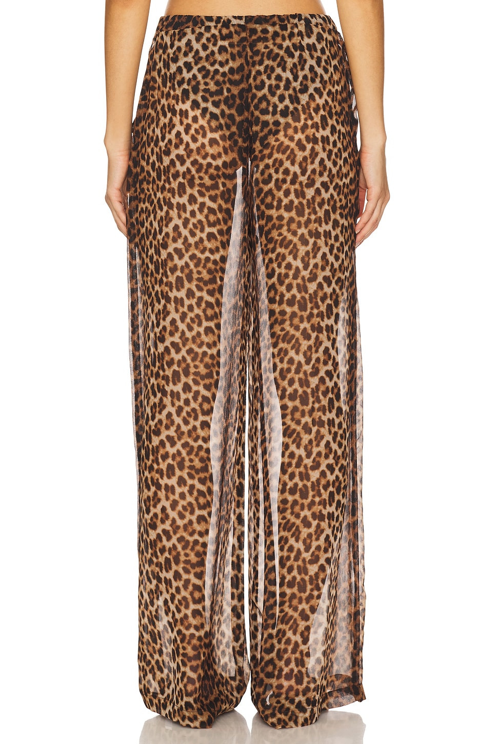 Wide Leg Pintuck Trousers - 4