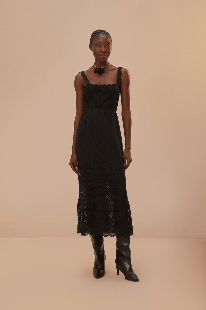 Black Lace Crochet Dress 1
