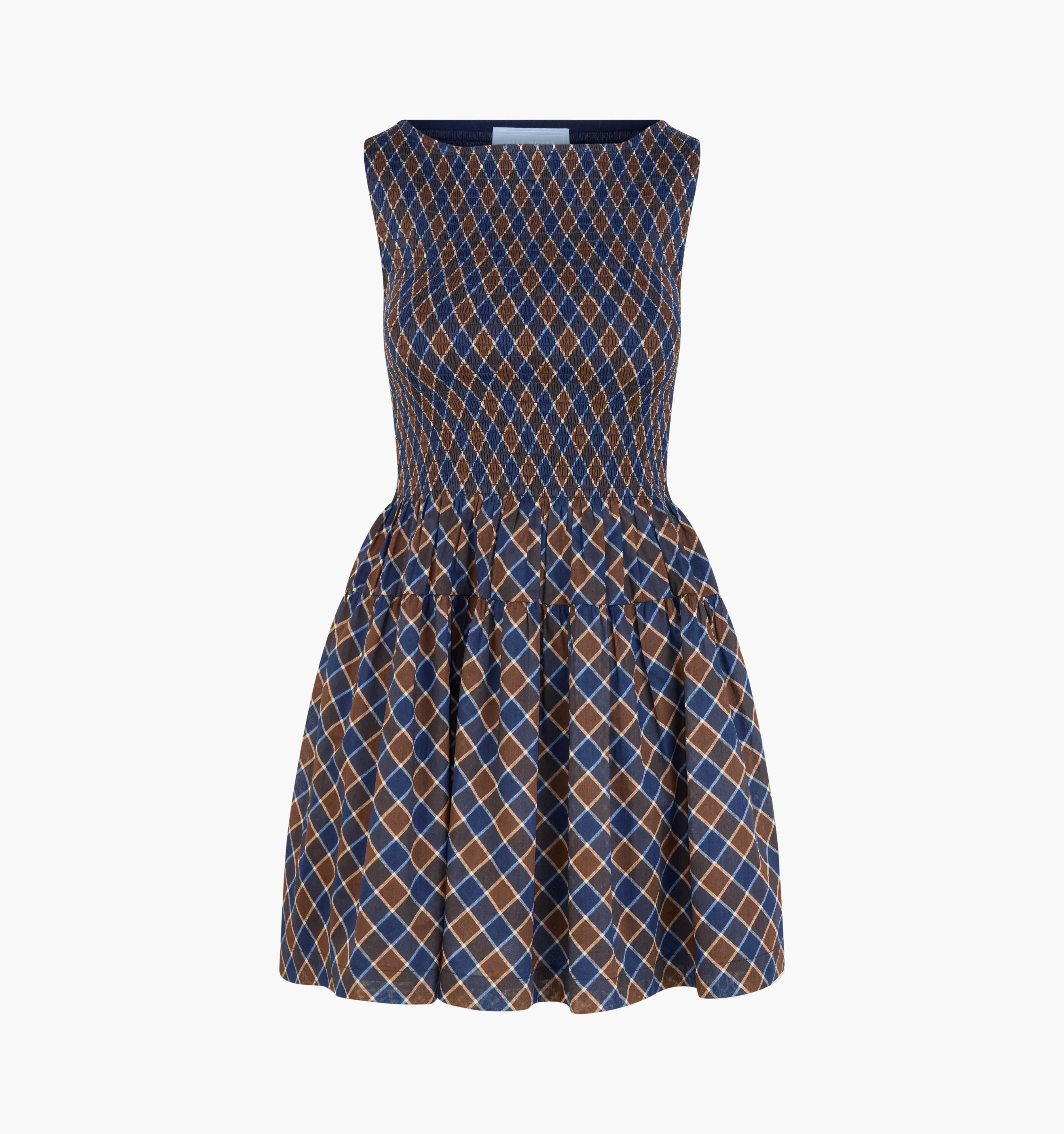 The Cosima Mini Nap Dress - Wilshire Plaid Chocolate/Navy - 1