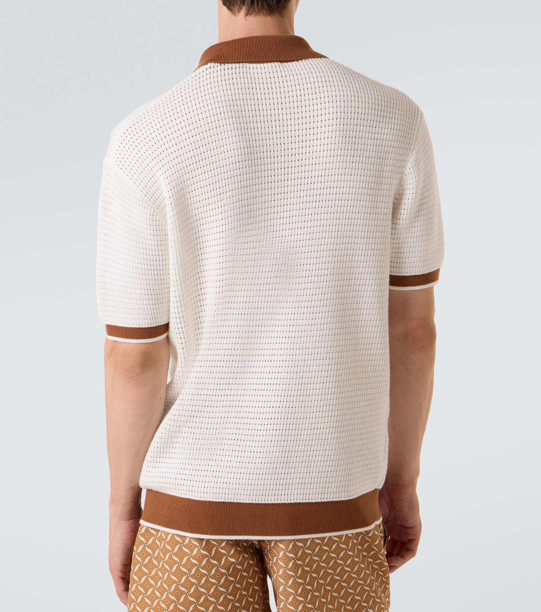 Vidal pointelle cotton polo shirt - 4