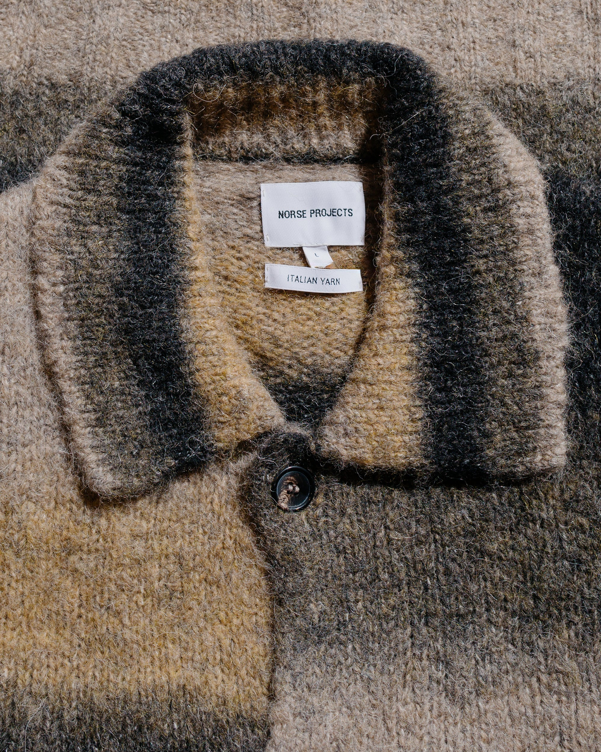 Erik Gradient Alpaca Wool Jacket Utility Khaki - 5