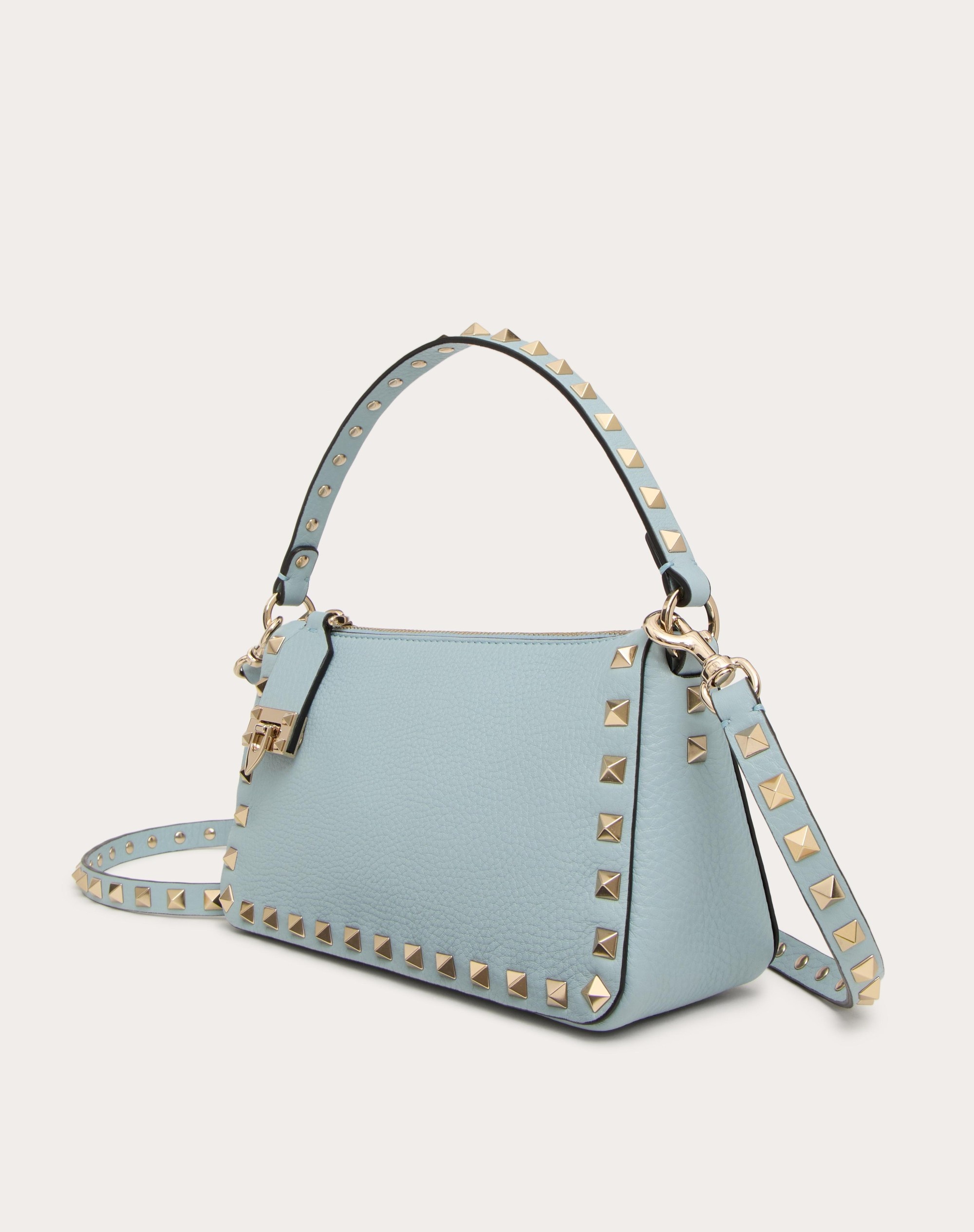 SMALL ROCKSTUD GRAINY CALFSKIN CROSSBODY BAG - 6