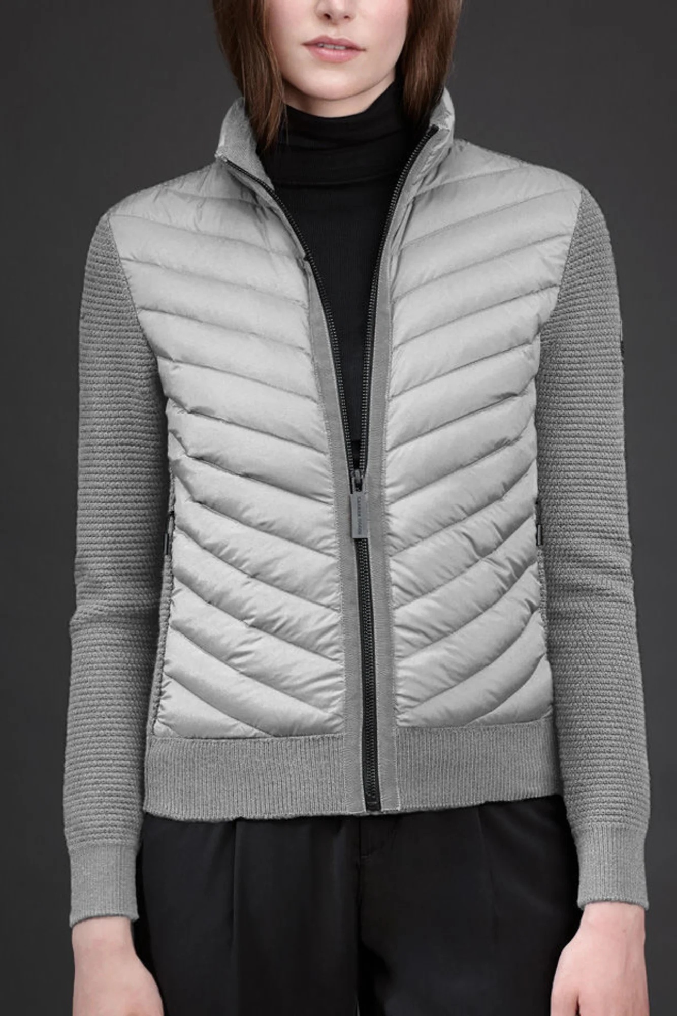 WOMEN'S HYBRIDGE KNIT DOWN JACKET BLACK LABEL - 2