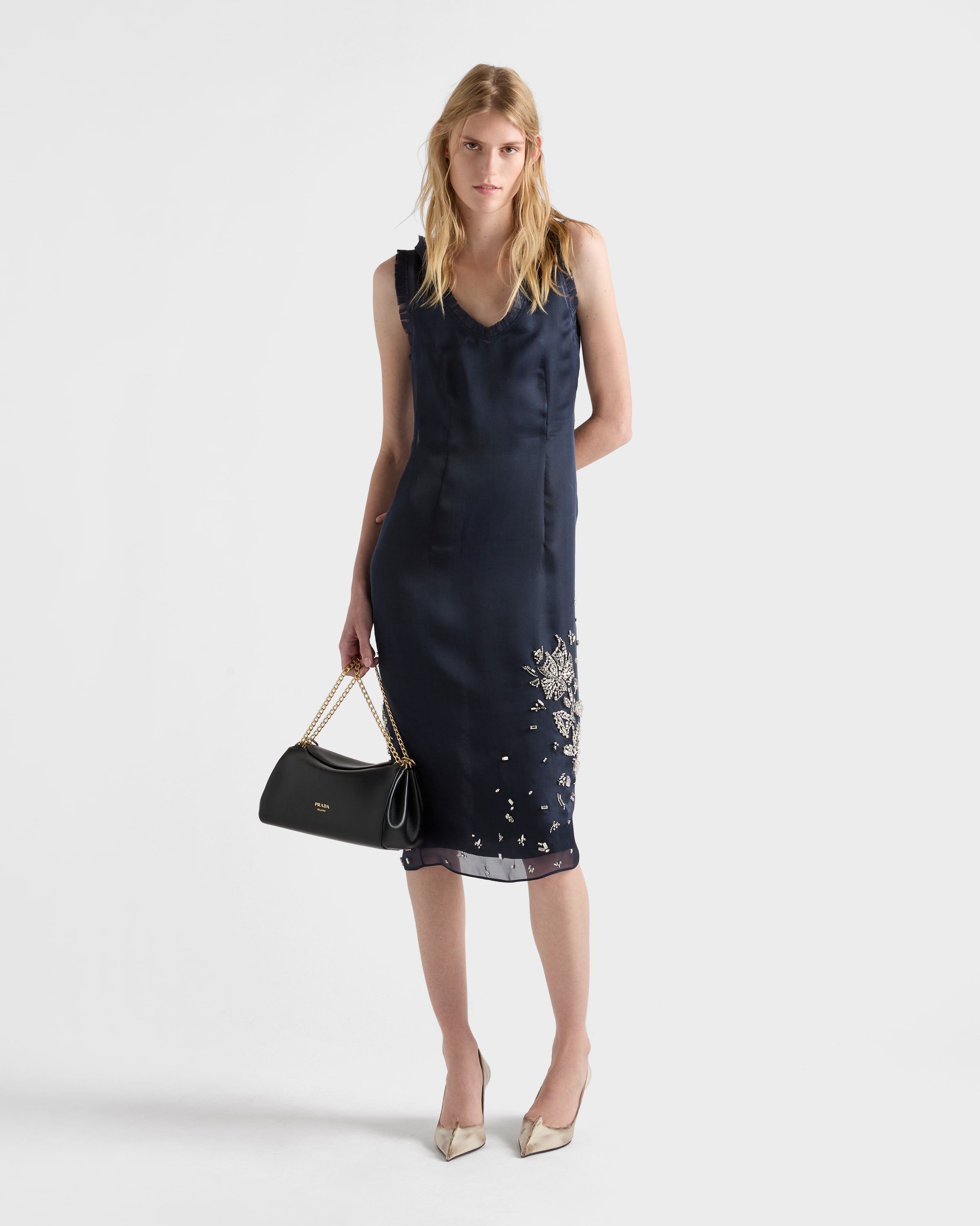 Embroidered silk organza dress - 2