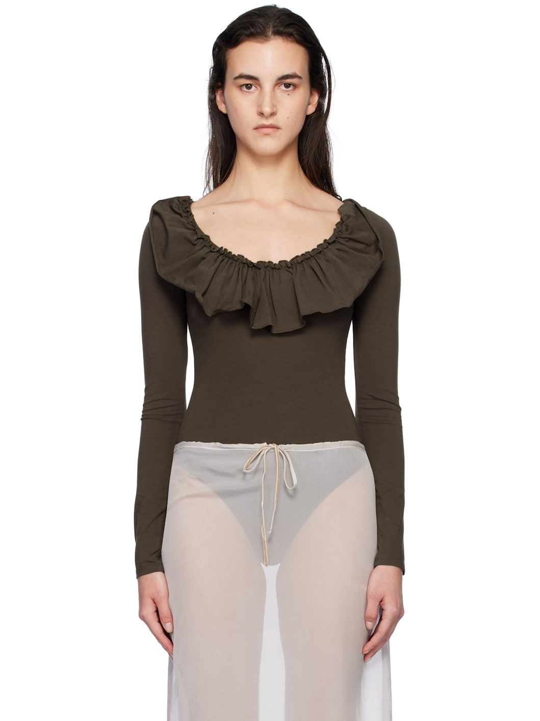 Brown Fei Bodysuit - 1