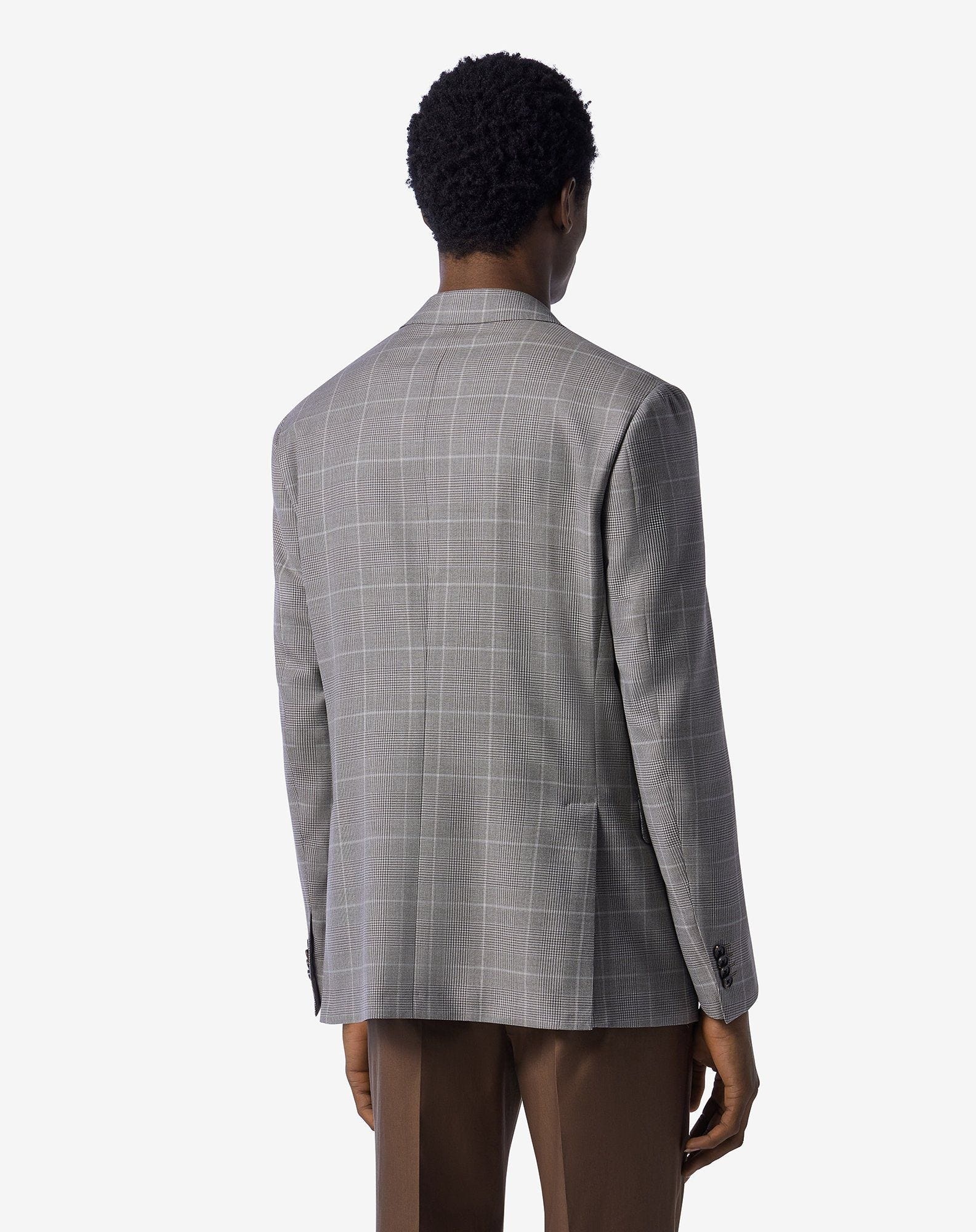 Grey wool, silk and linen jacket - 3