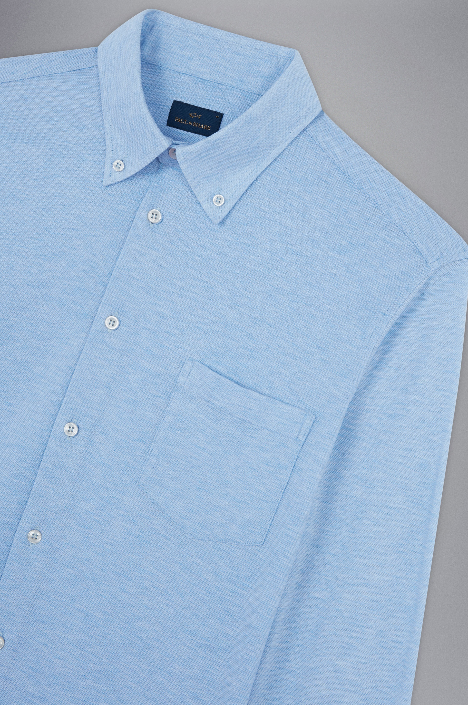 PIQUÉ COTTON SHIRT - 5