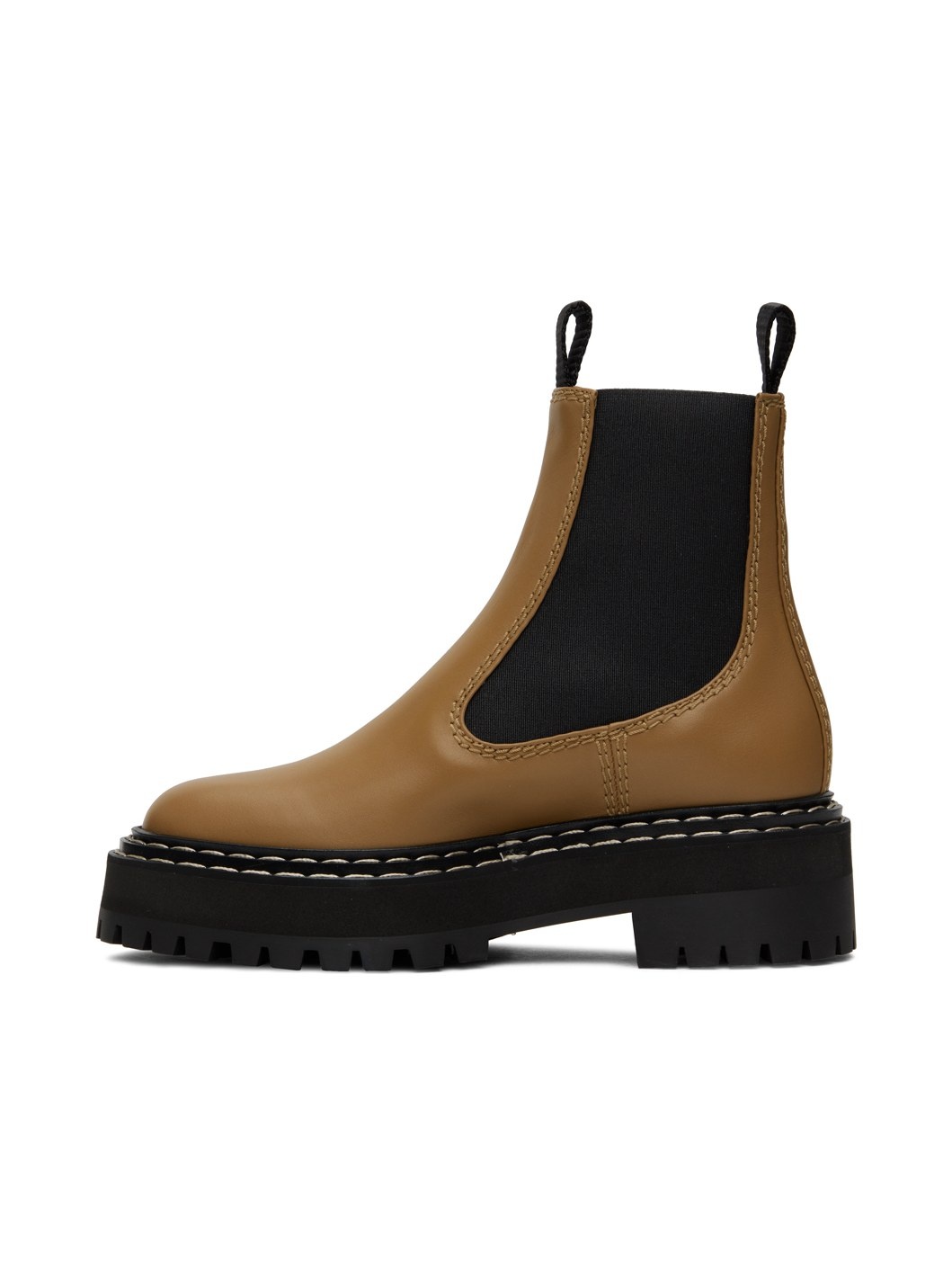 Tan Platform Chelsea Boots - 3