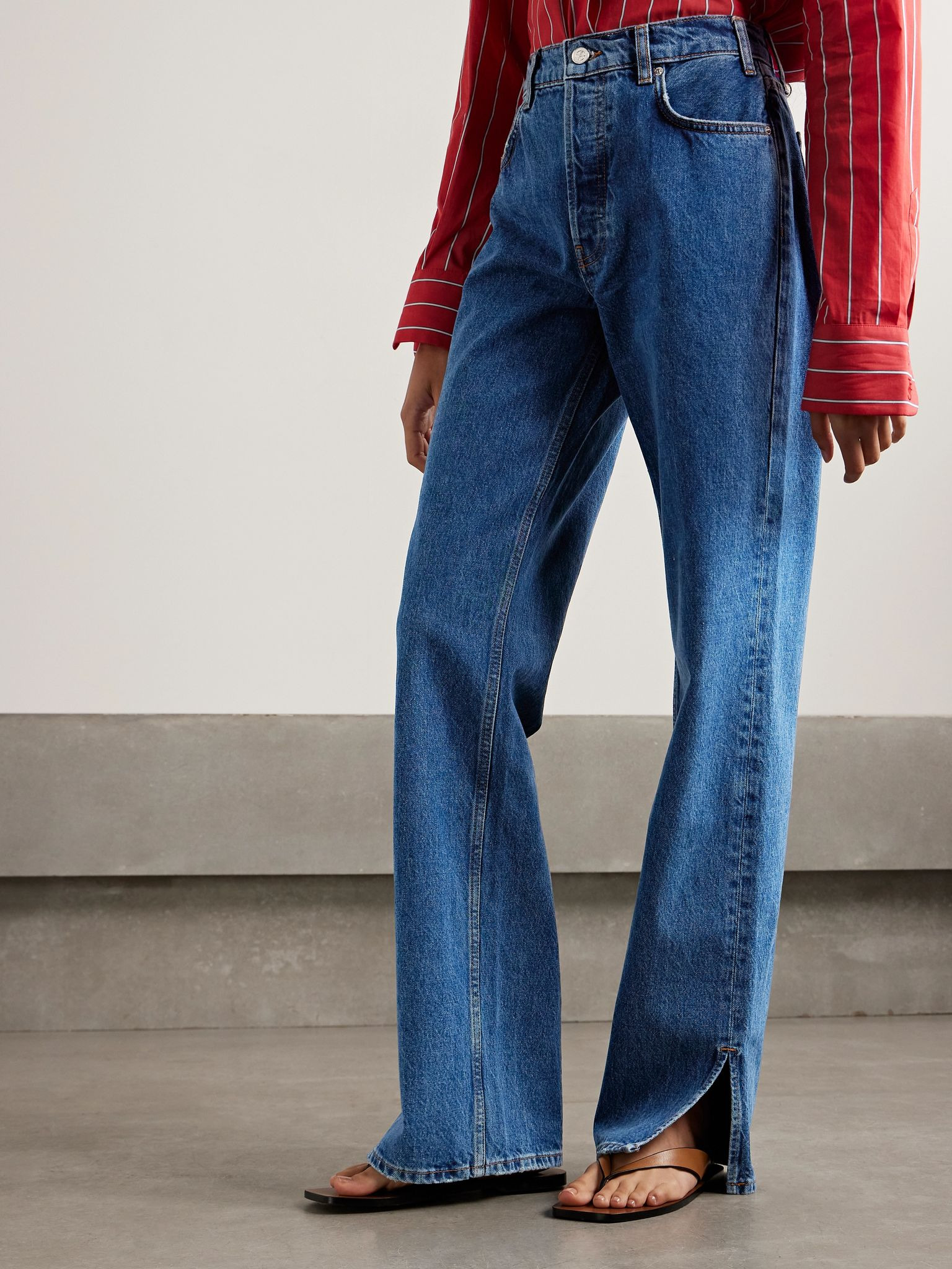 Roy mid-rise straight-leg jeans Dark denim - 3