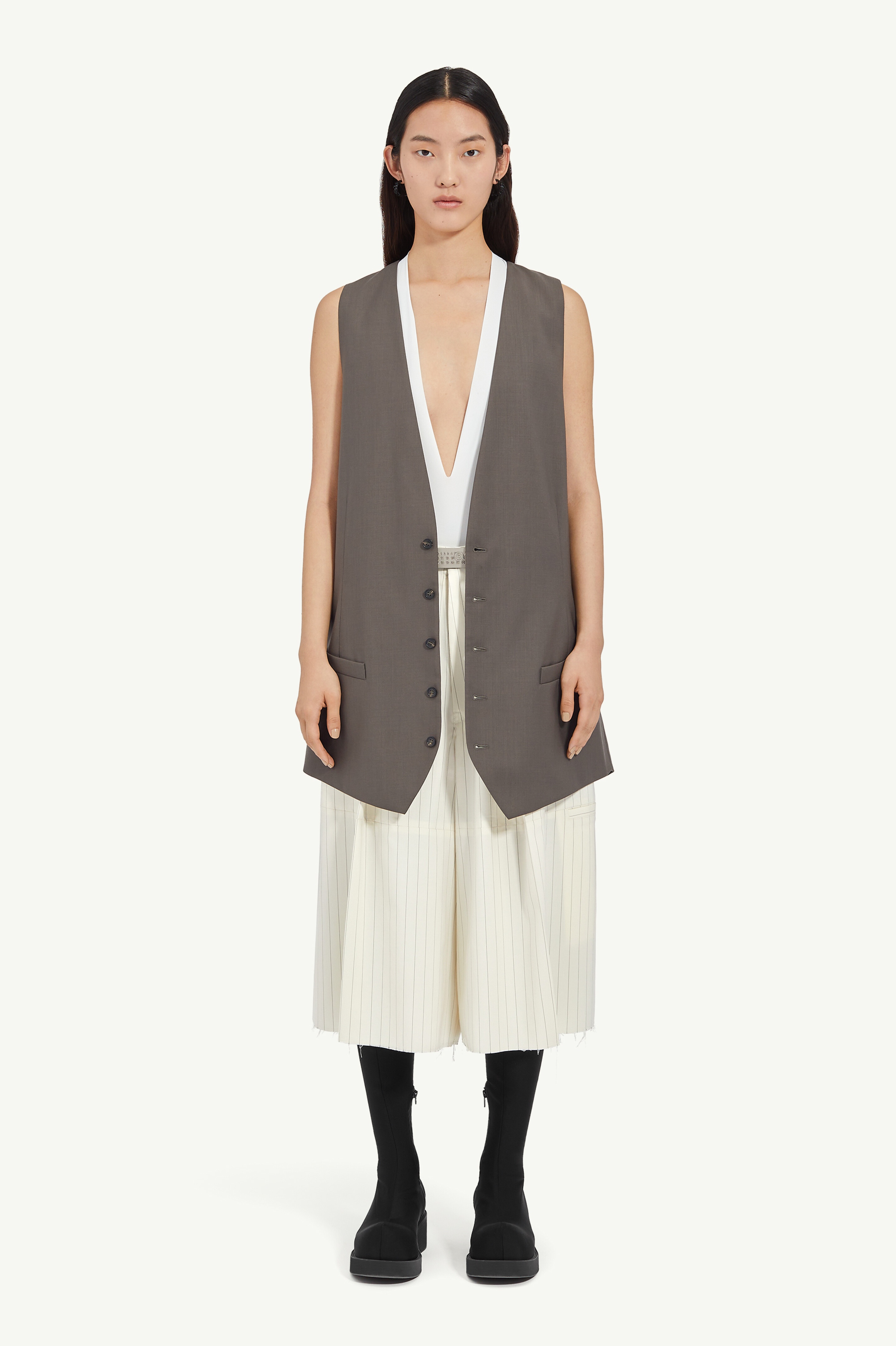 Tailoring Wool Canvas Waistcoat - 2