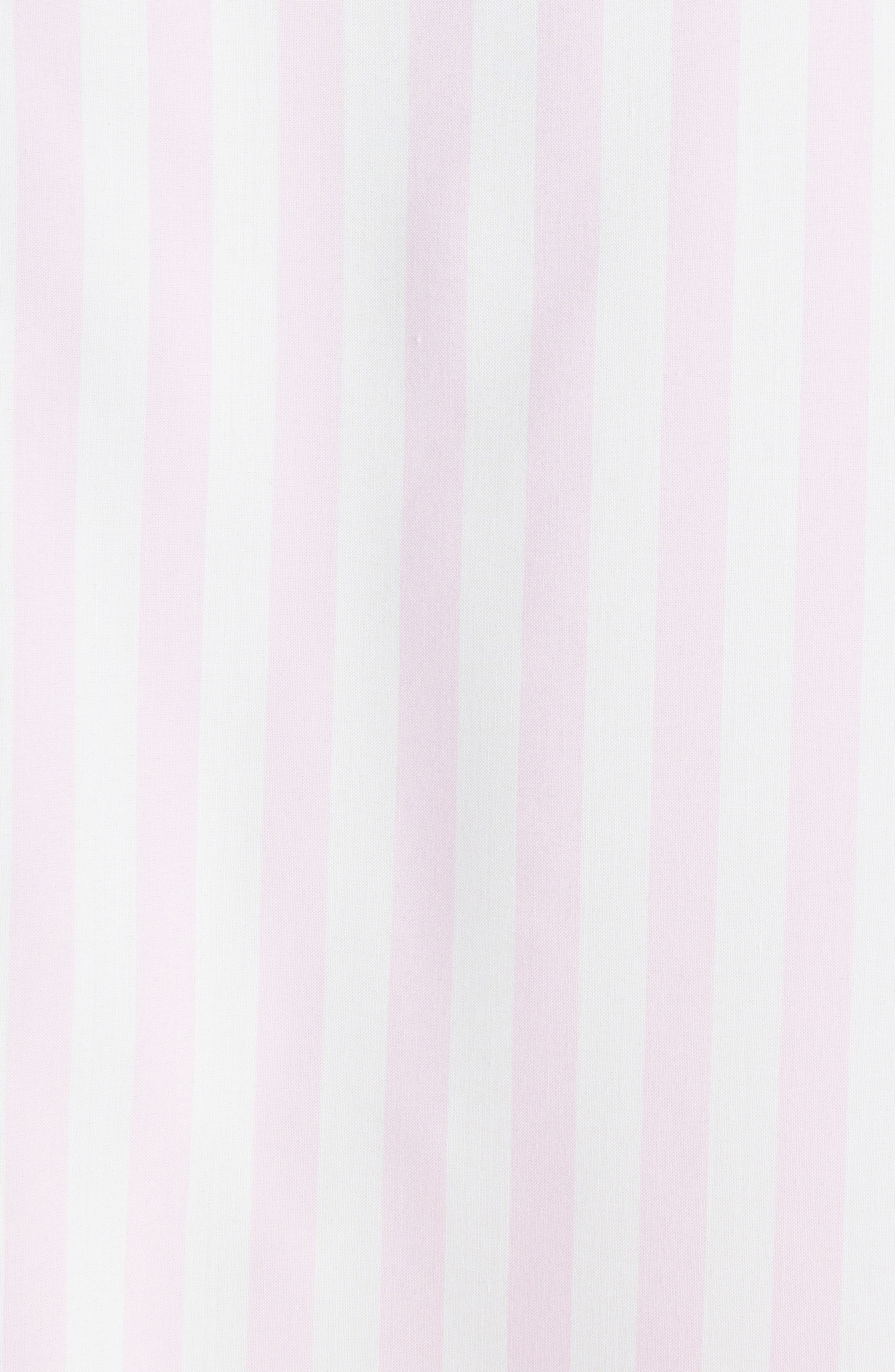 Acne Studios Embroidered Logo Stripe Button-Up Shirt in Pink/White at Nordstrom - 6