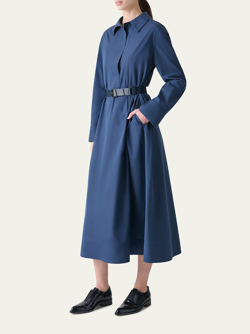 A-Line Poplin Midi Dress 4
