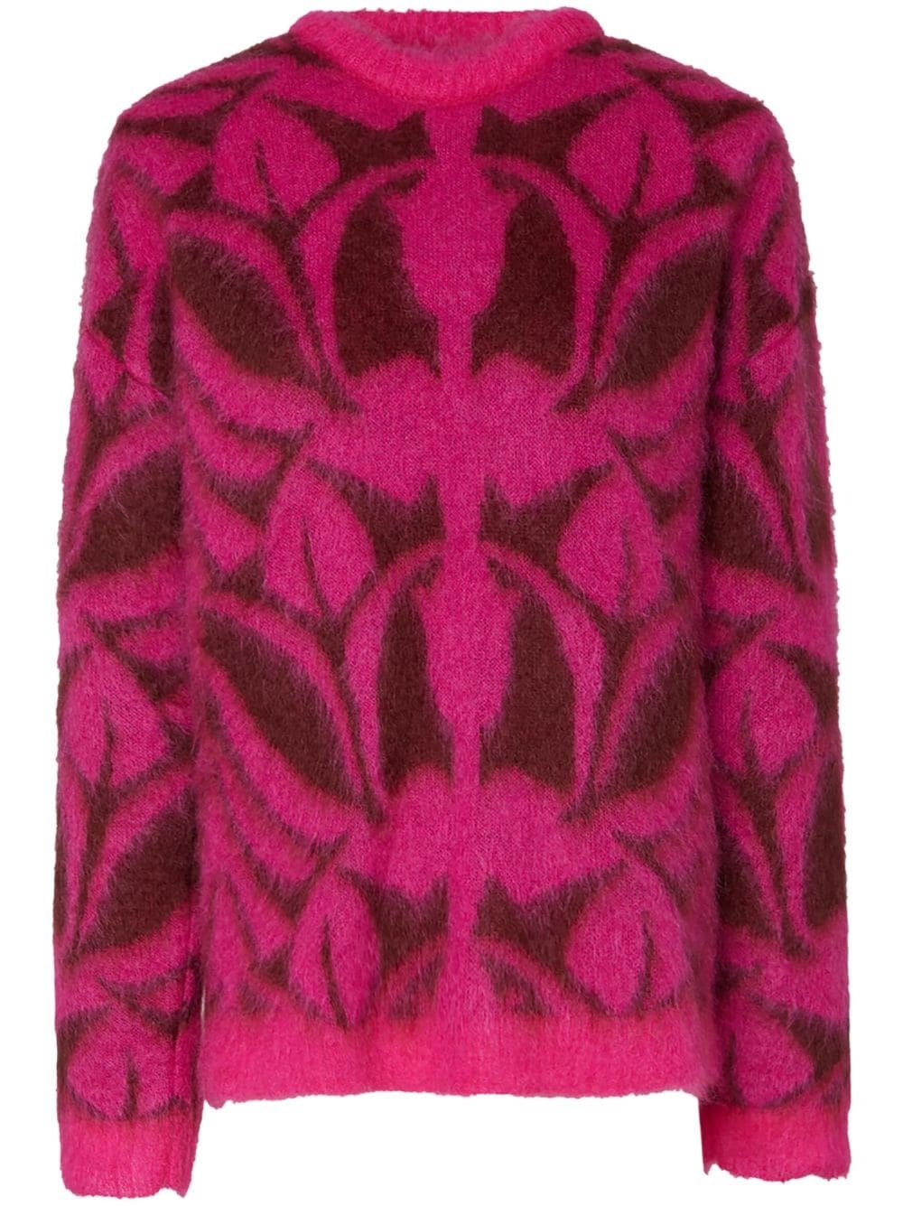 intarsia-knit long-sleeve jumper - 1
