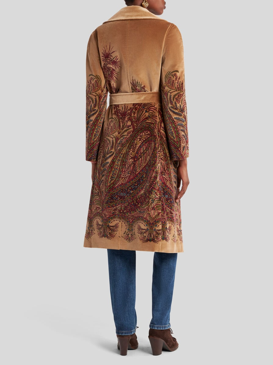 VELVET COAT WITH PRINT - 4