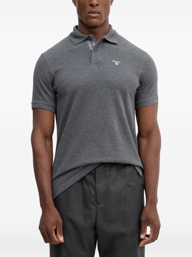 logo-embroidery polo shirt 1