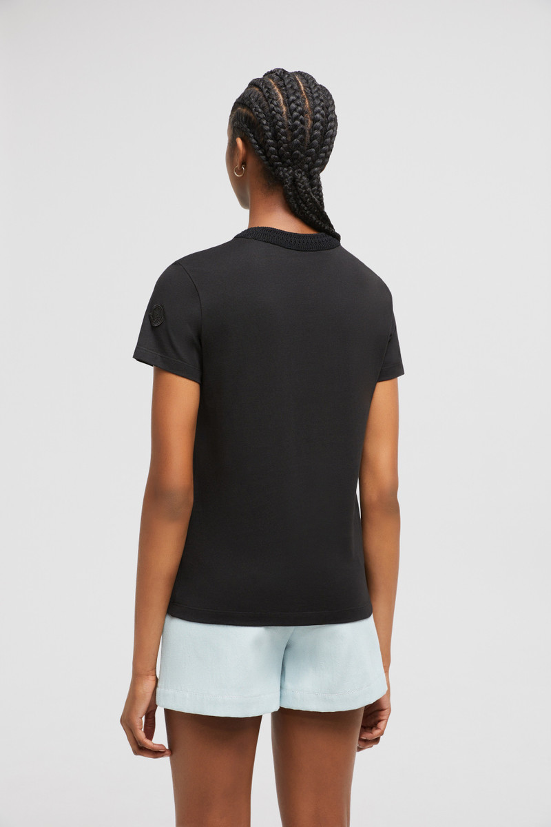 Crochet Accent Cotton T-Shirt 5