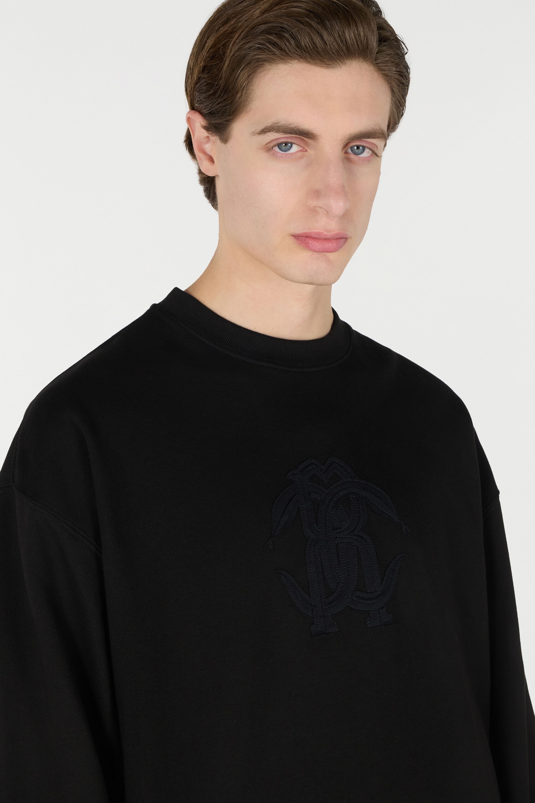 Sweatshirt With Mirror Snake Monogram Embroidery - 5