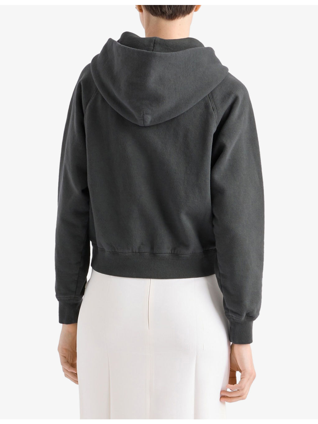 Logo-Patch Zip-Up Cotton Hoody - 4