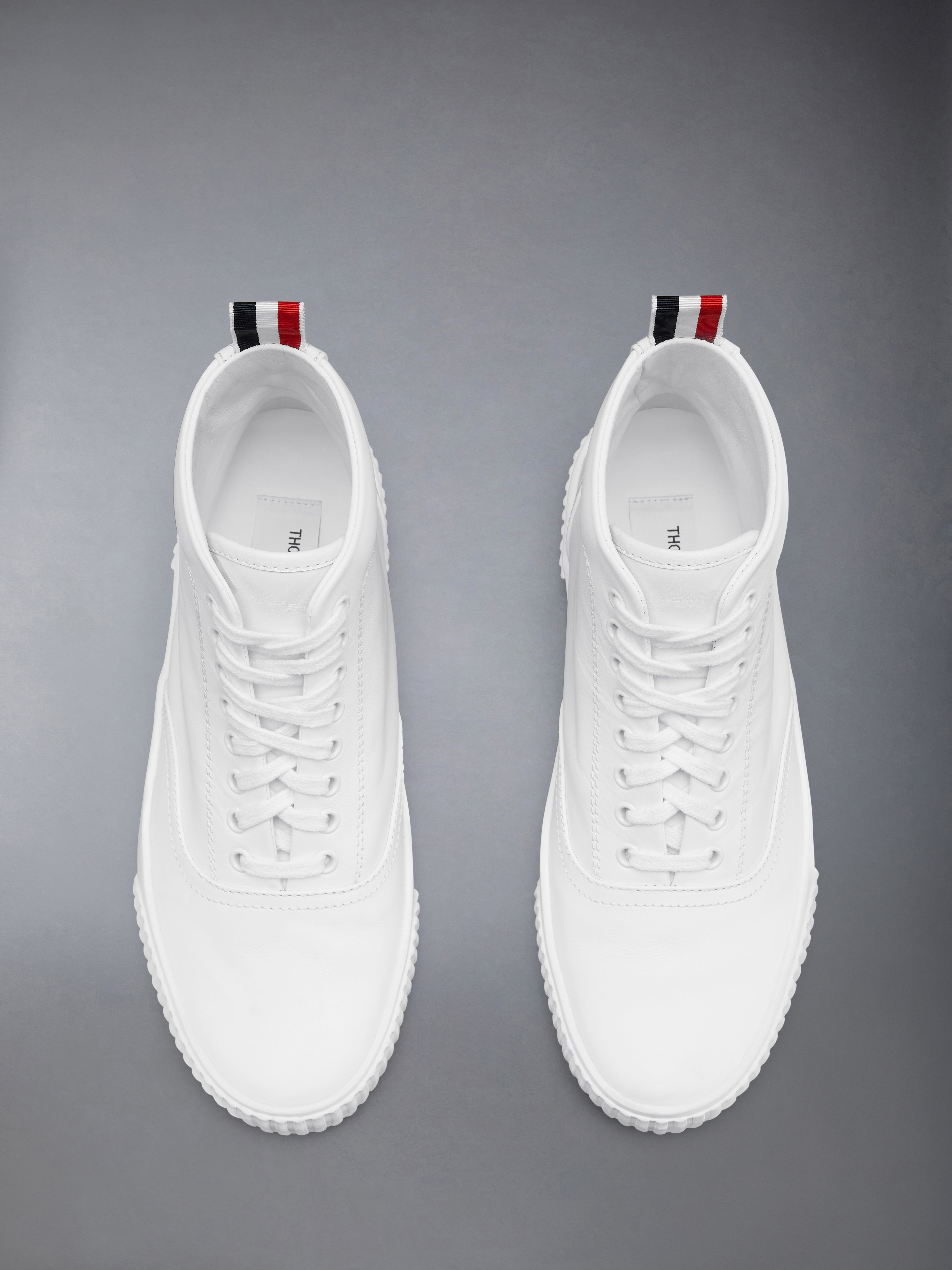 VITELLO CALF LEATHER HIGH TOP HERITAGE SNEAKERS - 5