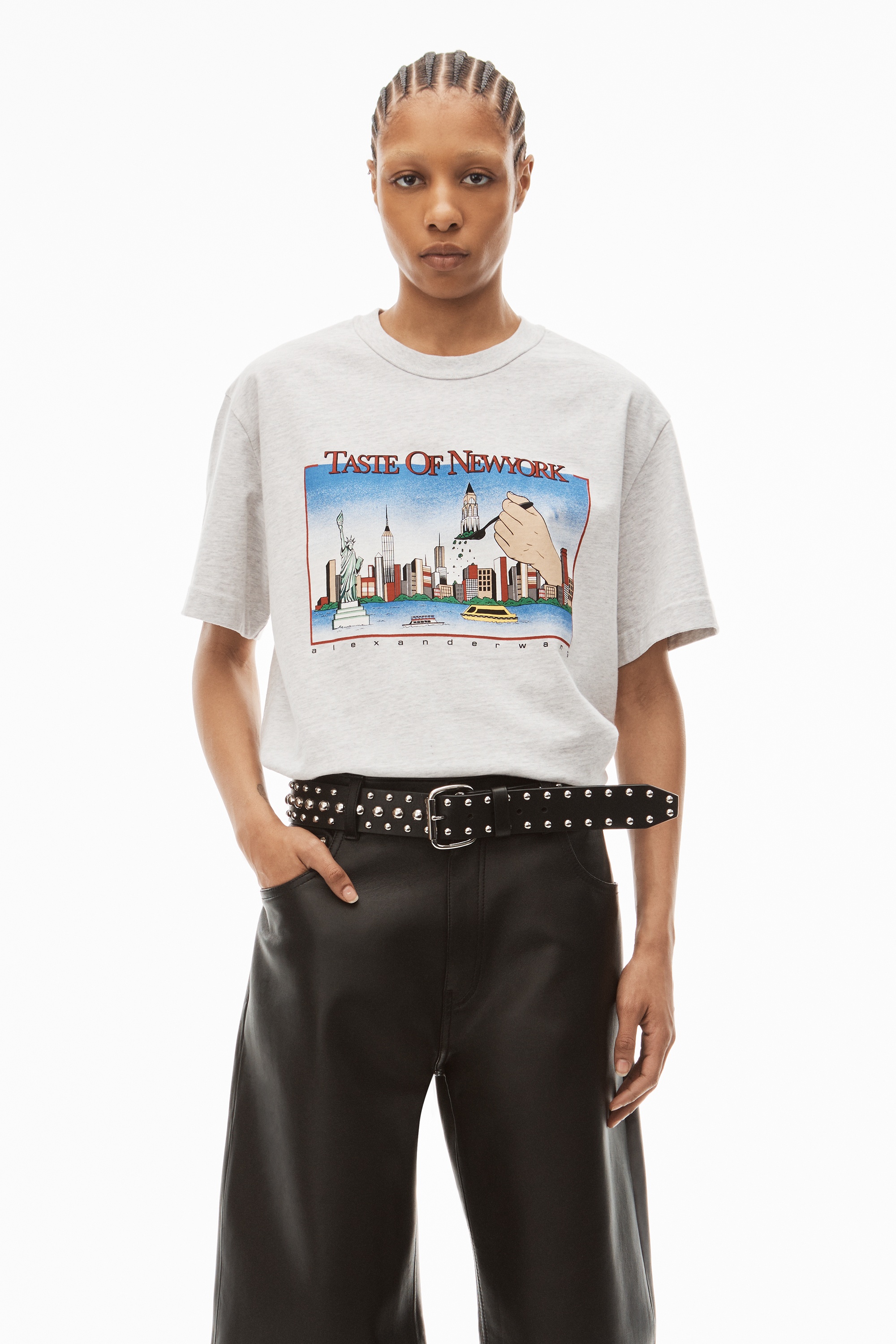 NY SKYLINE GRAPHIC TEE IN COMPACT JERSEY - 2