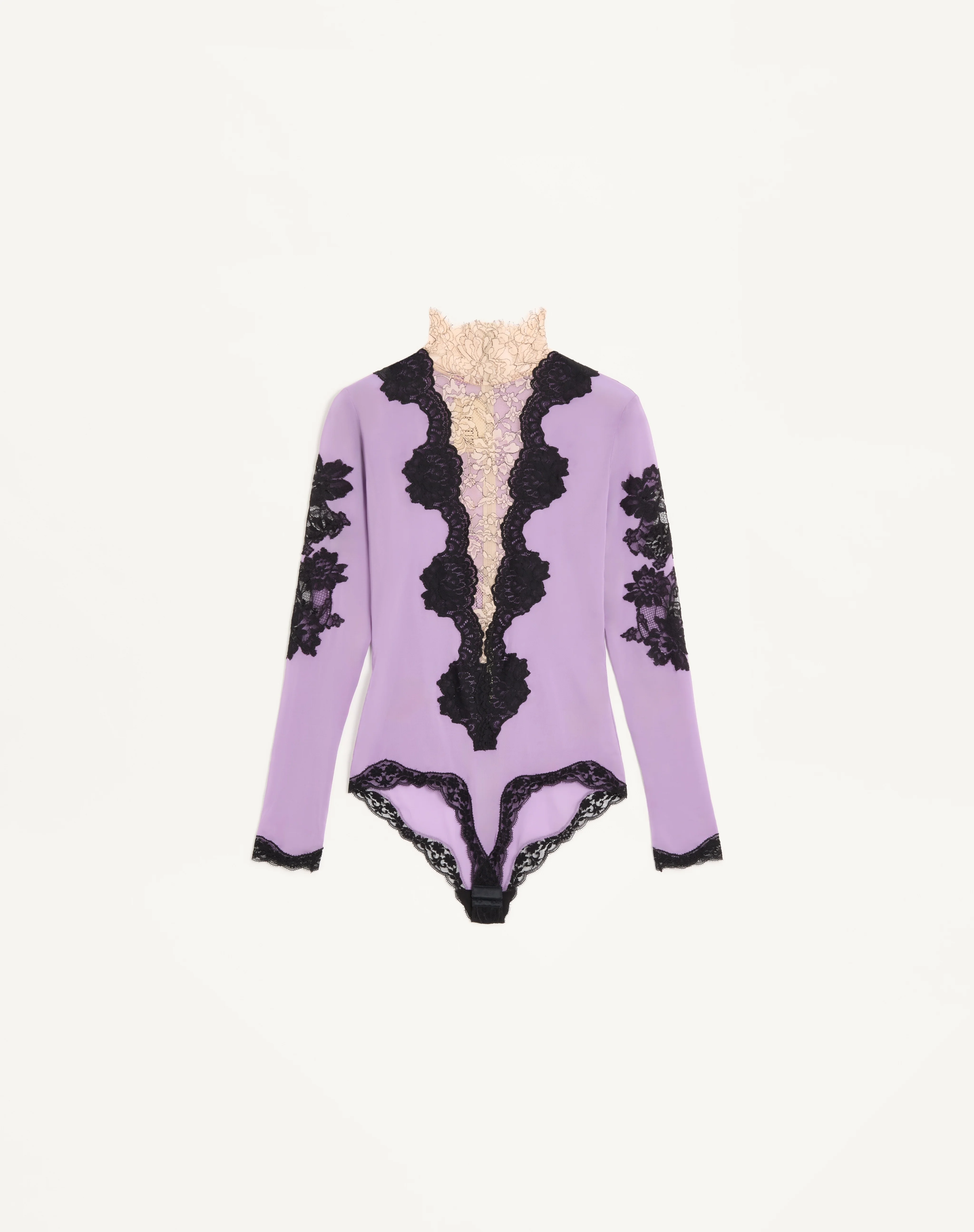JERSEY BODYSUIT WITH LACE - 1