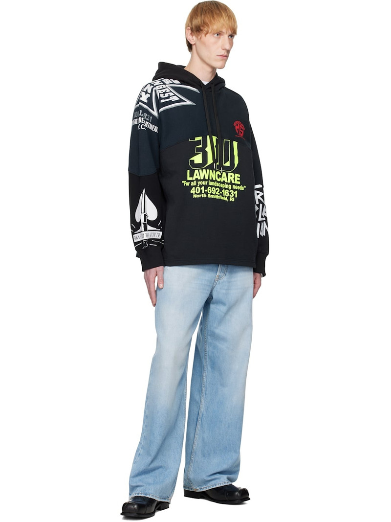 Marine Serre Black Regenerated Graphic Sweatshirts Hoodie outlook