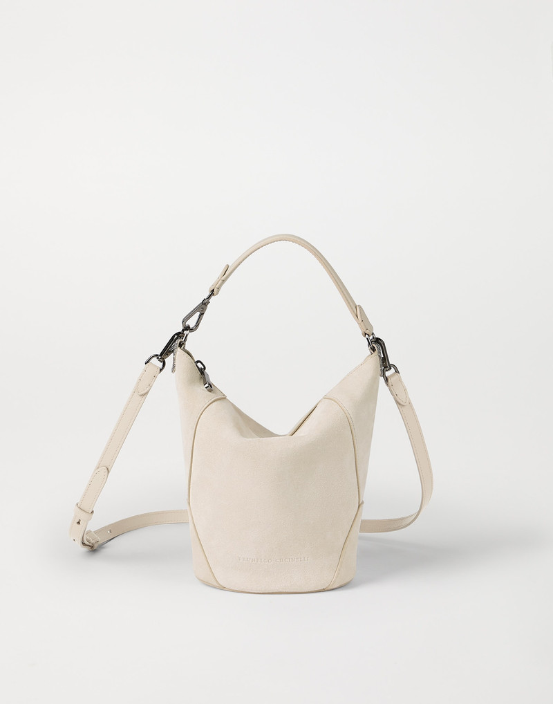BC Duo bucket bag in suede with monili 1