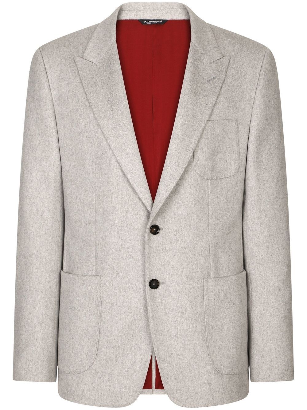 cashmere-silk single-breasted blazer - 1