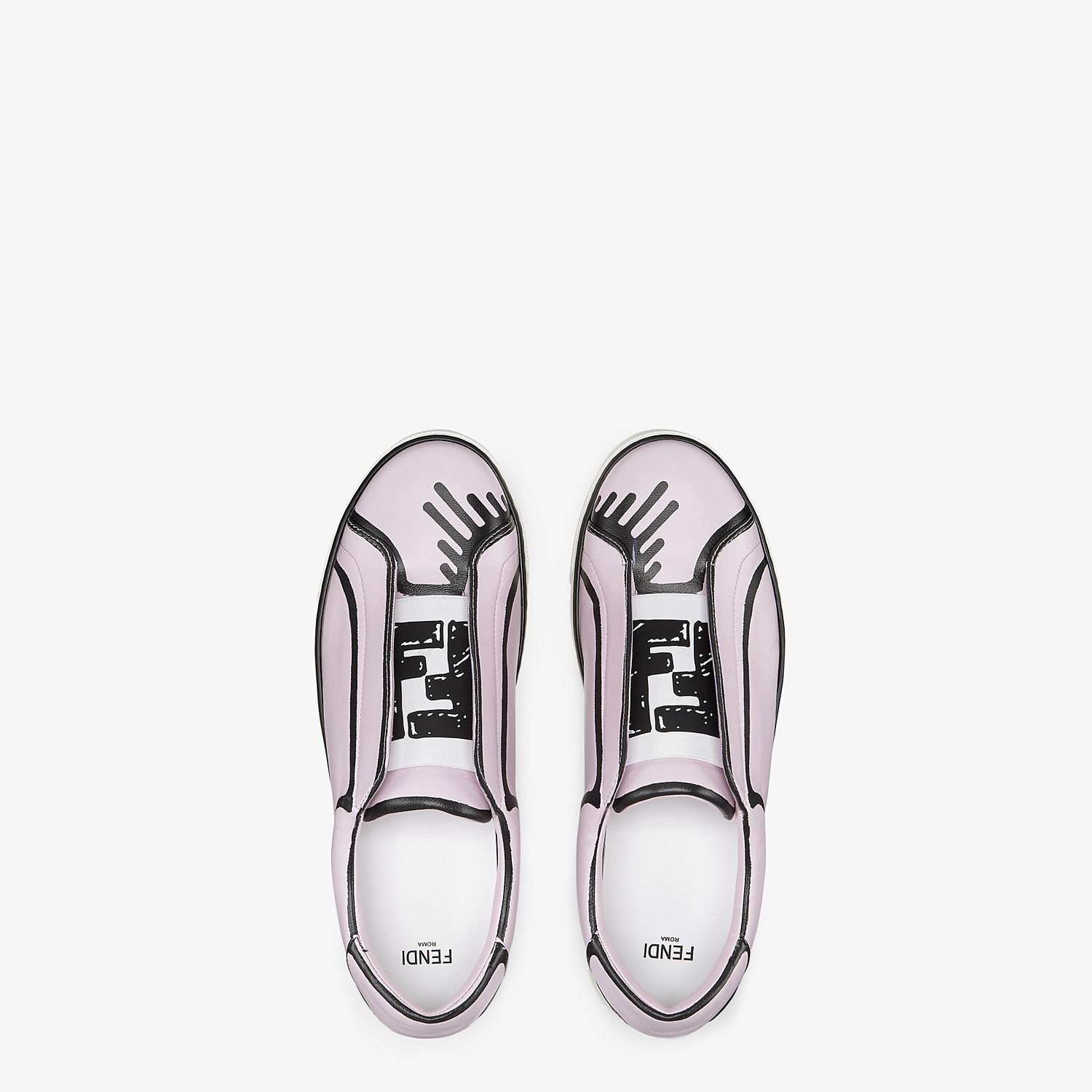 Fendi Roma Joshua Vides nappa leather slip-ons - 4