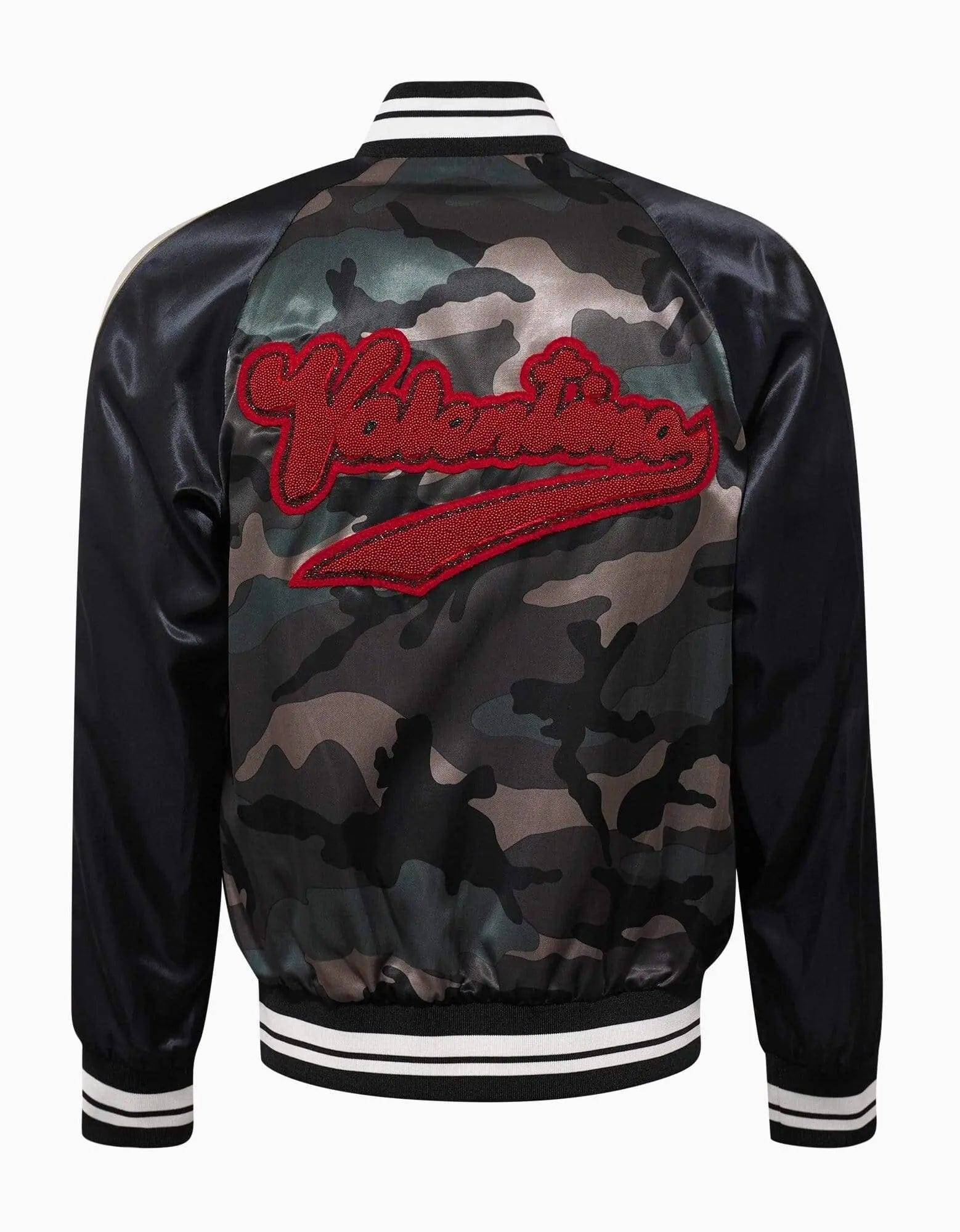 Valentino Beaded Logo Camouflage Souvenir Jacket - 2