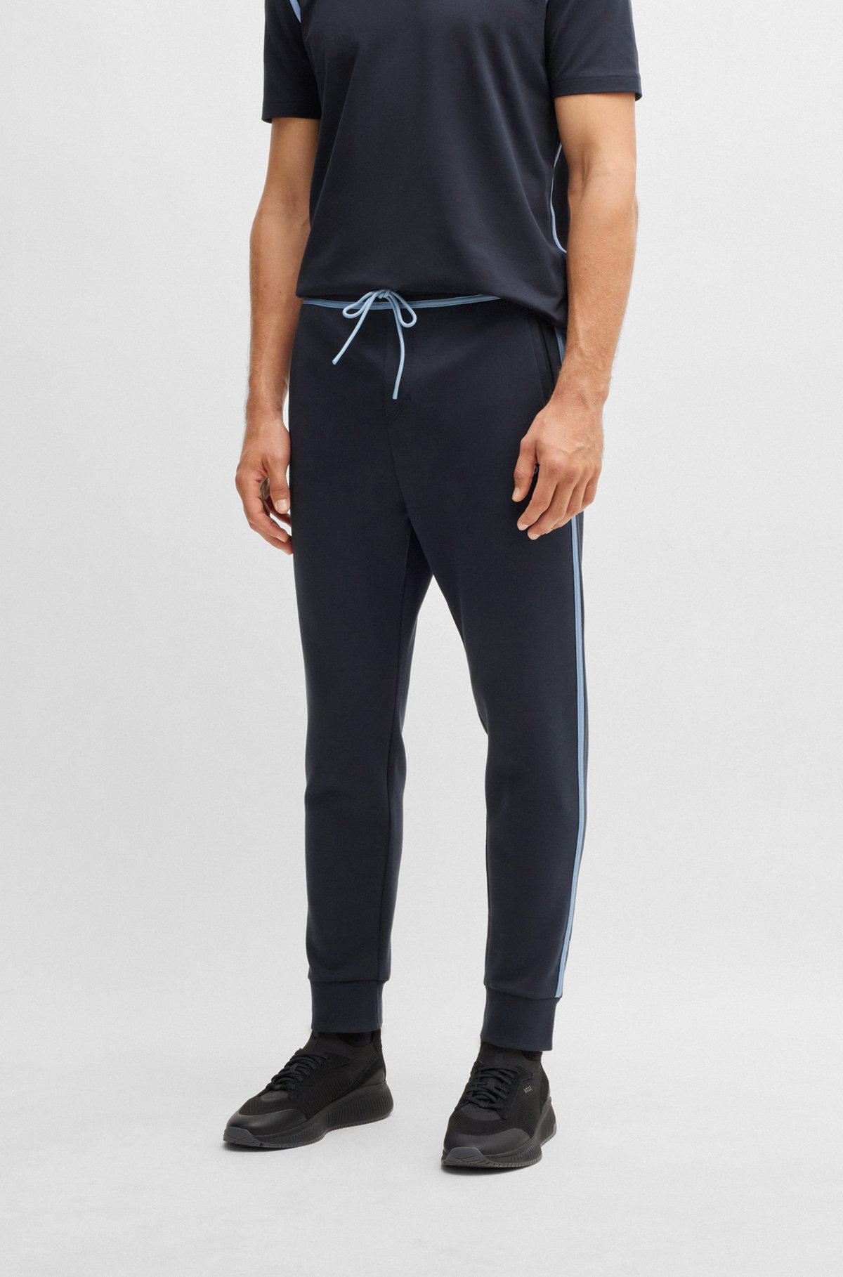 TRACKSUIT BOTTOMS WITH TAPE AND LOGO - 2