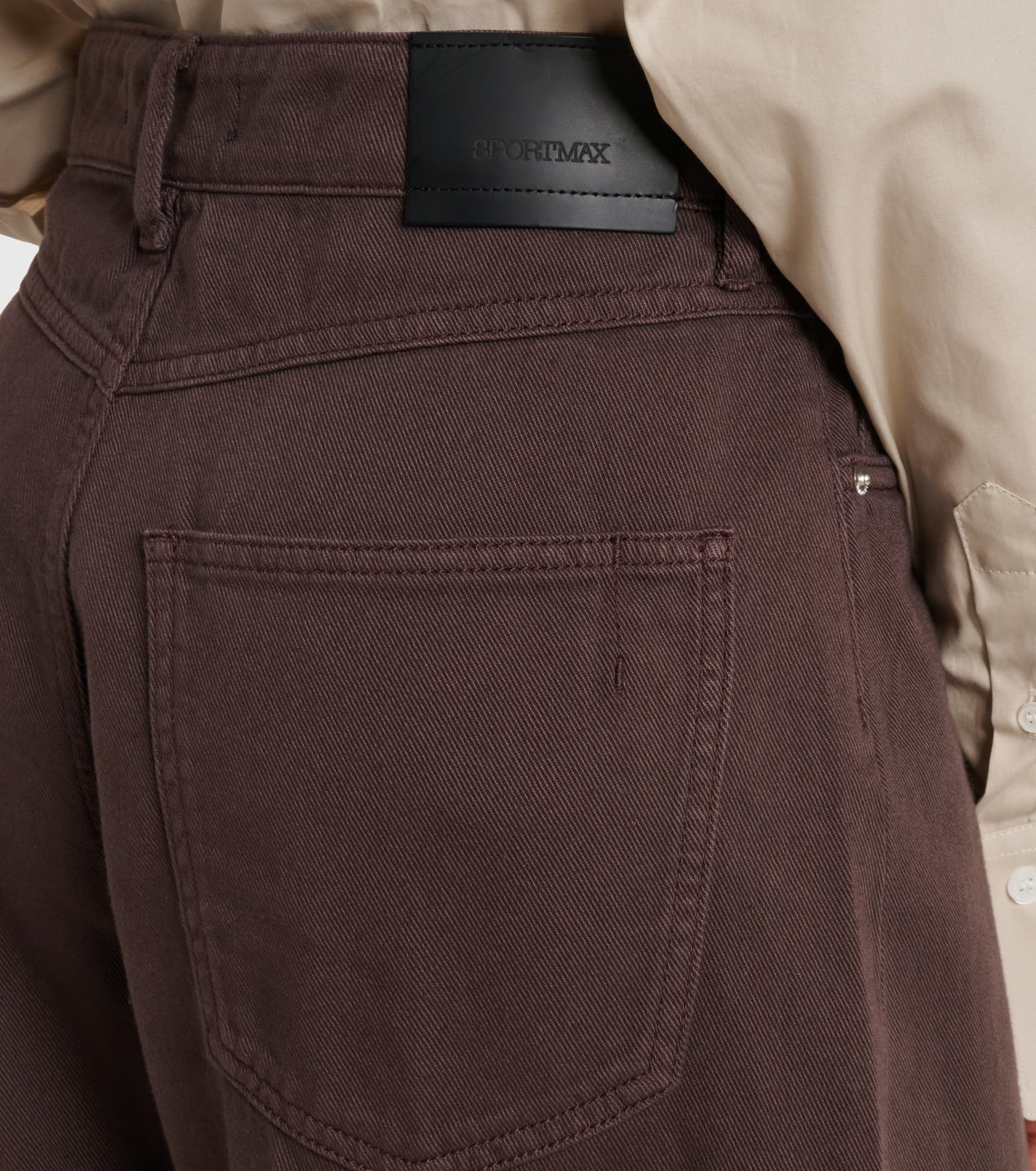 Siamese mid-rise wide-leg jeans - 6
