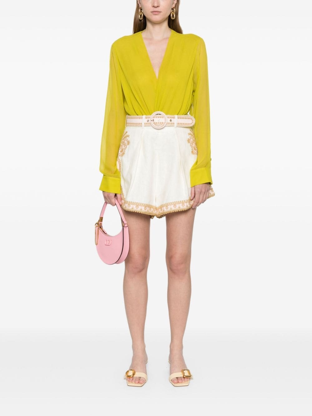 Waverly embroidered linen shorts - 2