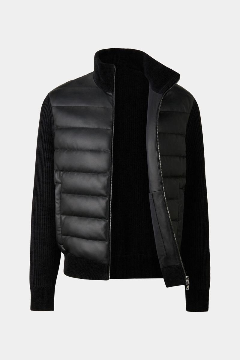 BOGNER Kurtis Hybrid leather jacket in Black outlook