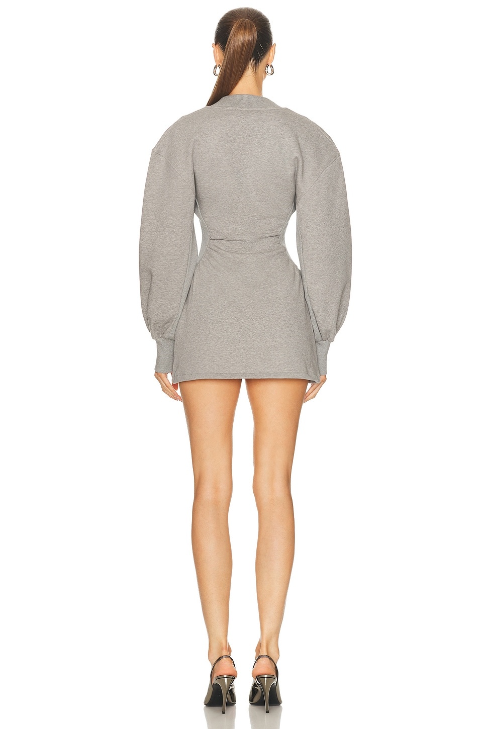 Long Sleeve Fleece Mini Dress - 3