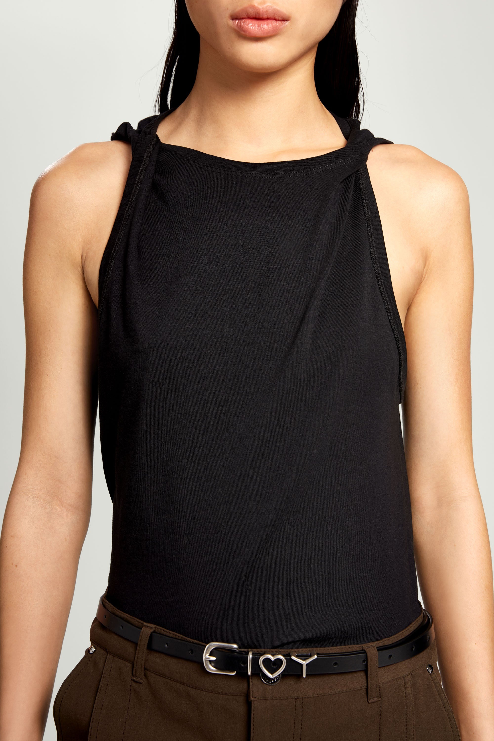 Twisted Shoulder Tank Top - 8