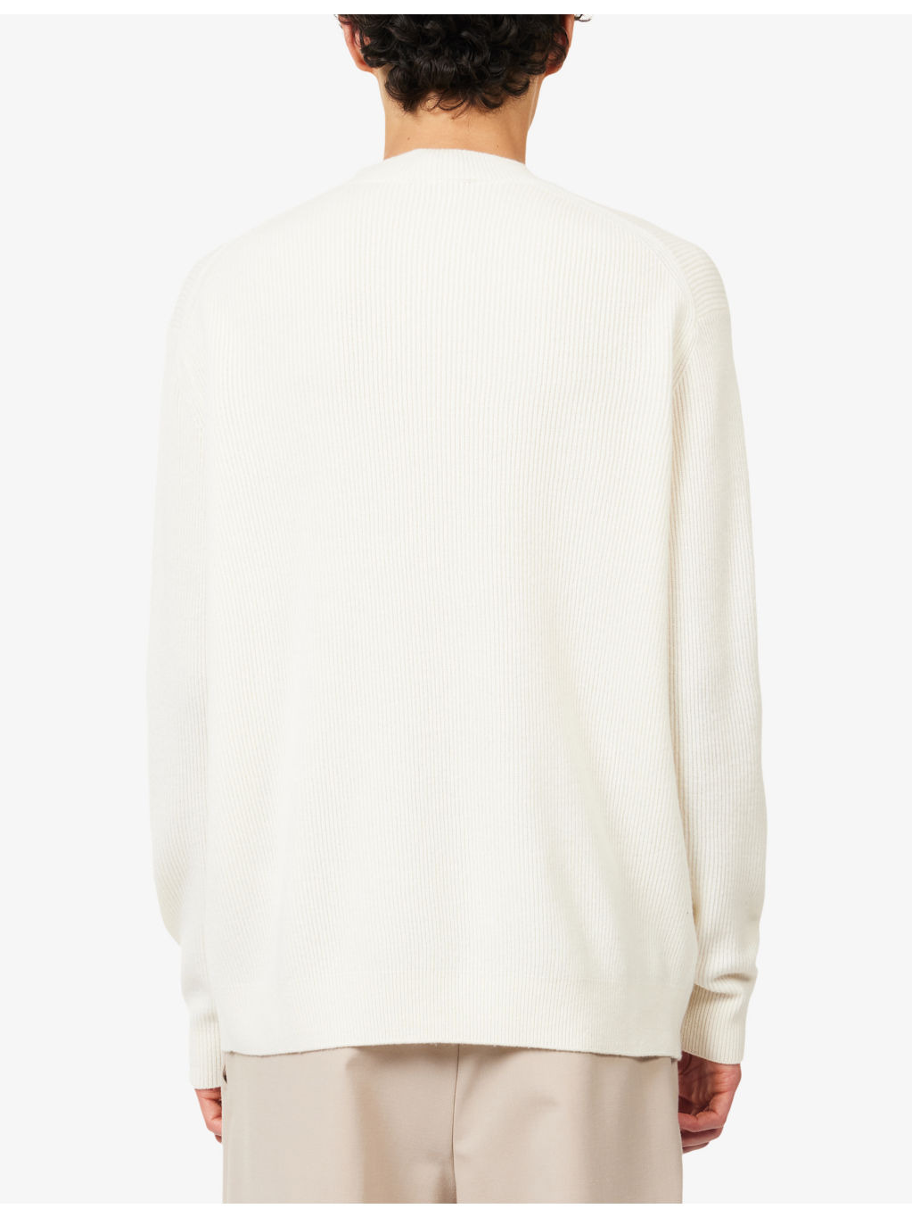 Embroidered-Logo Ribbed Wool-And-Cashmere Knit Jumper - 4