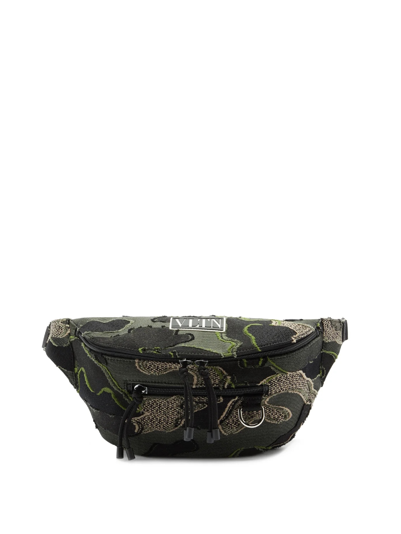 VLTN fil-coupé camouflage-jacquard belt bag - 1