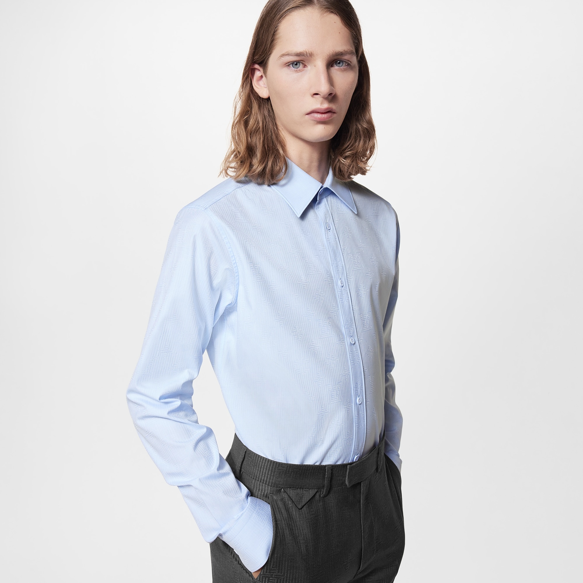 Long-Sleeved Slim Shirt - 4