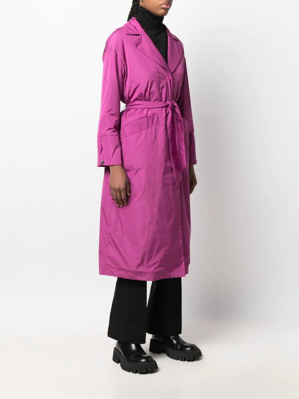 belted trench coat - 3