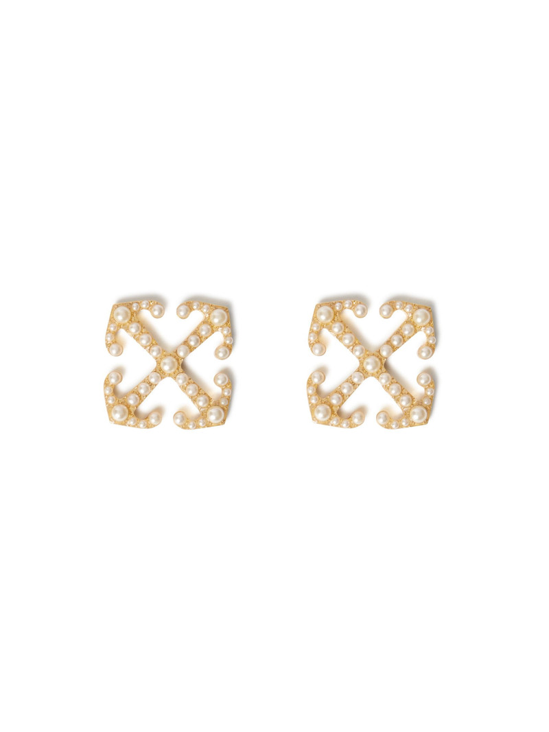 Arrow Earrings With Pearls 1