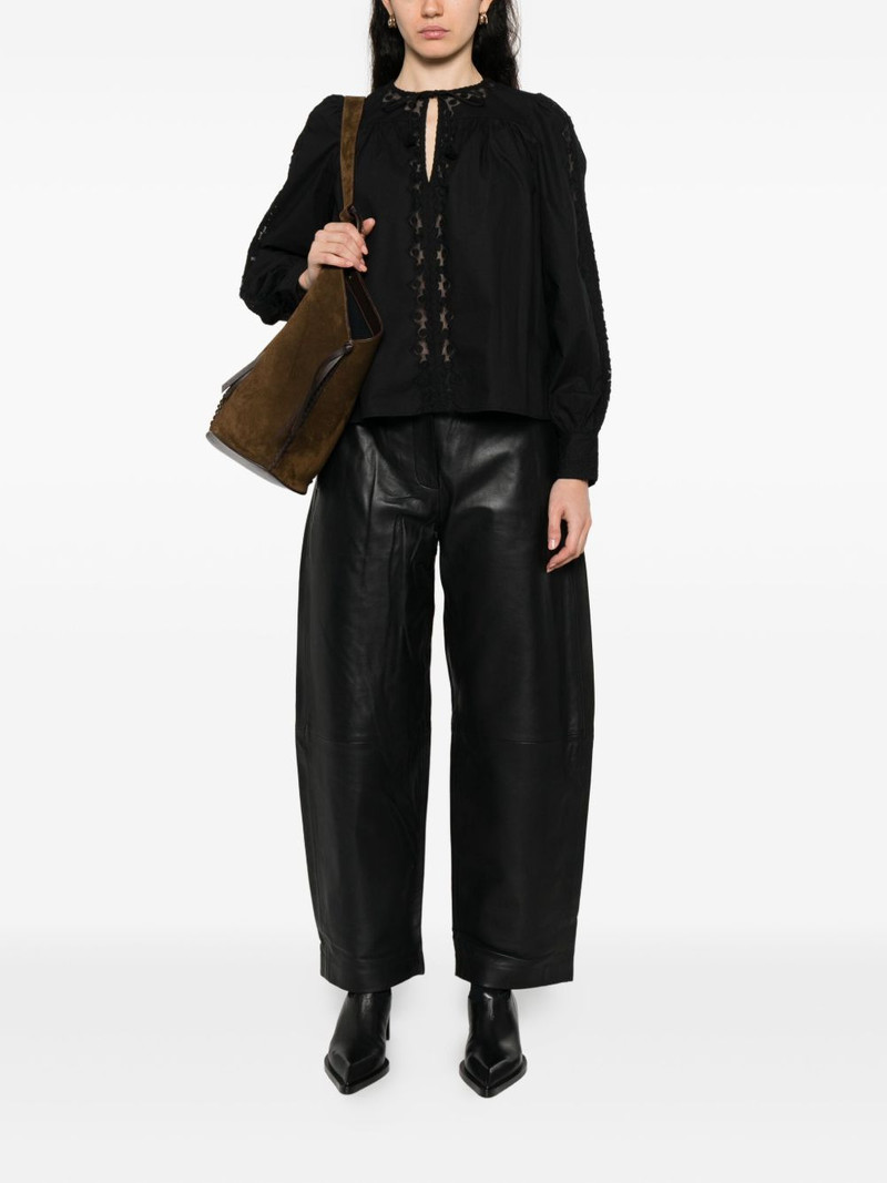 ULLA JOHNSON Kady lace-embroidery long-sleeve blouse outlook