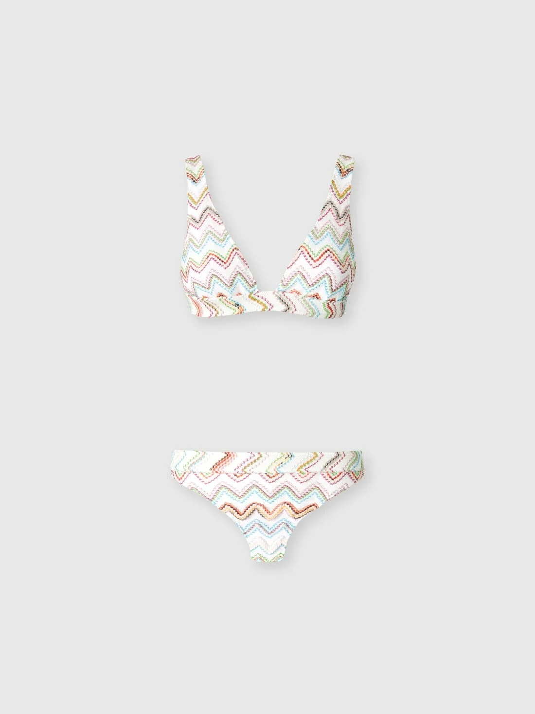 3D lamé zigzag bikini - 1