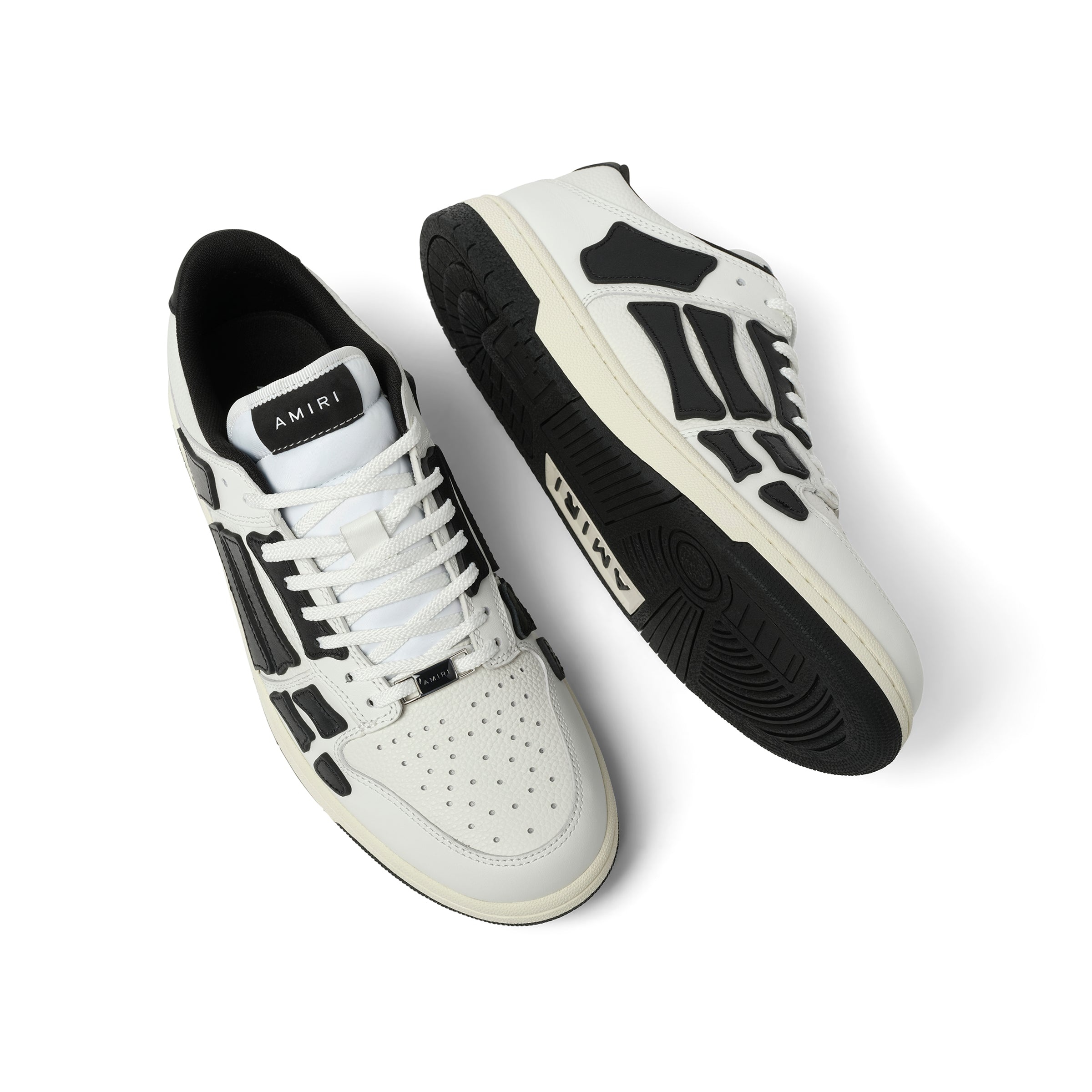 Skeleton Low Sneaker in White/Black - 4
